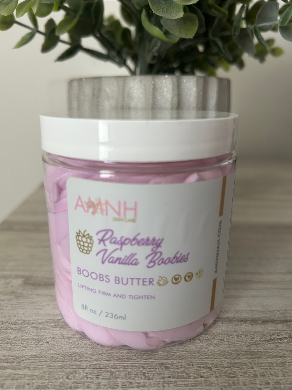 Aminah Raspberry Vanilla Boobs Butter - Pink Nourishing Body Butter NIP - Picture 4 of 4